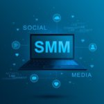smm optimization social networks on laptop premium photo